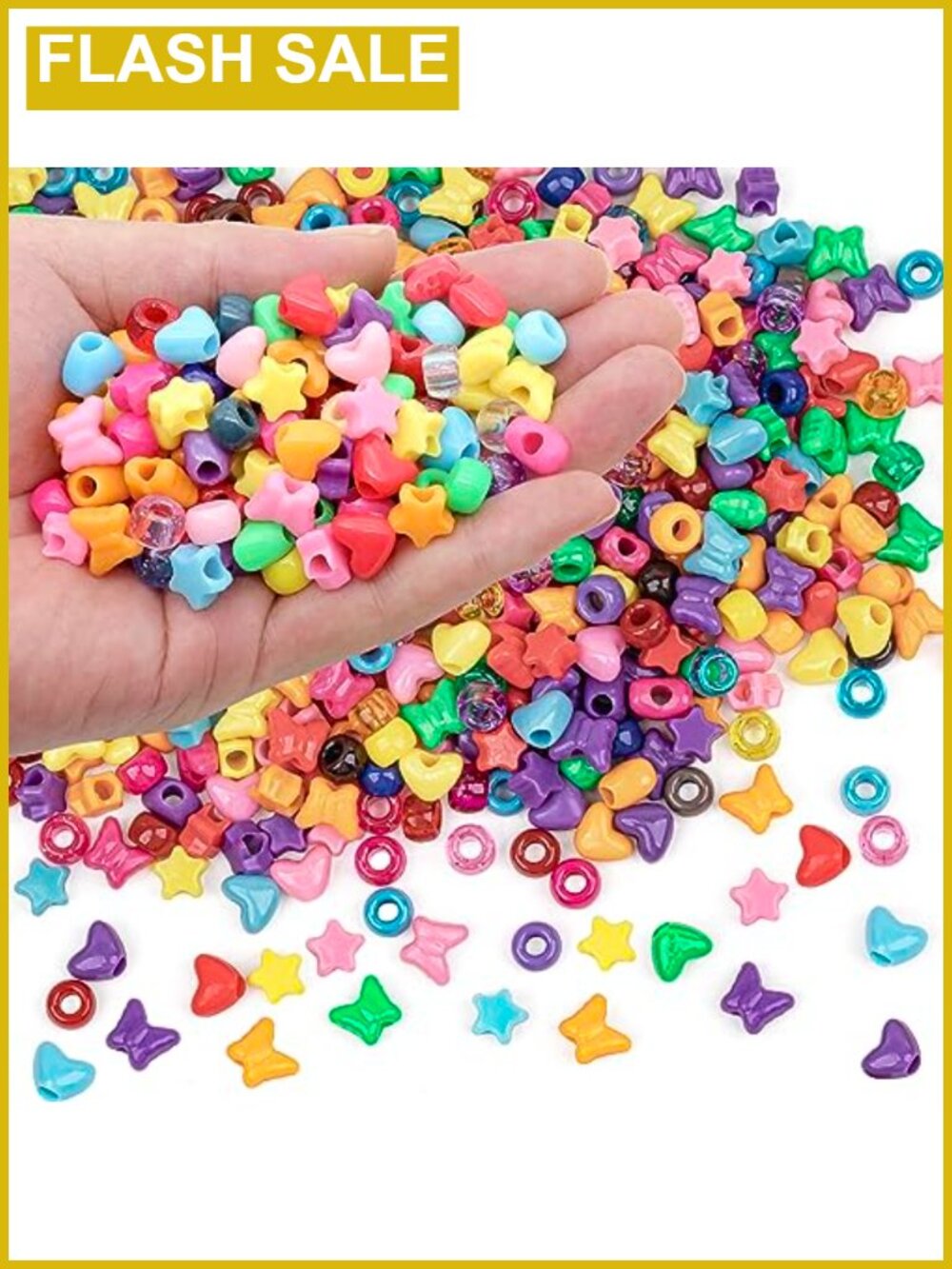 900 Pcs Plastic Pony Beads for Jewelry Making Bracelets Necklaces DIY Crafts
